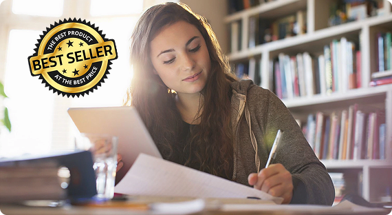 Author writing her bestseller