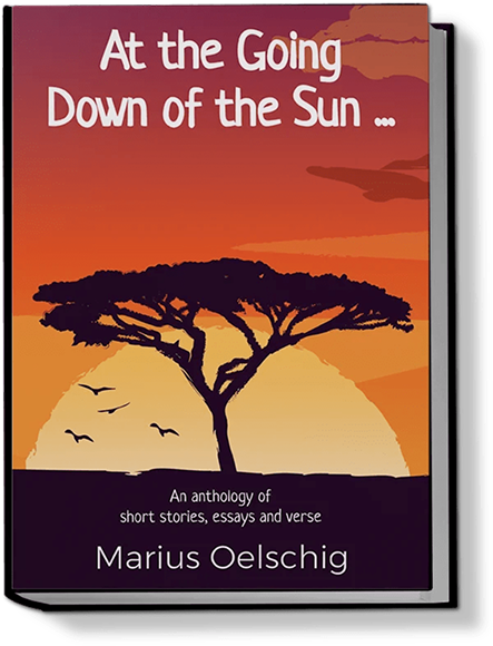 Hardcover book mockup: At the Going Down of the Sun by Marius Oelschig