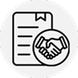 Transparent agreement icon